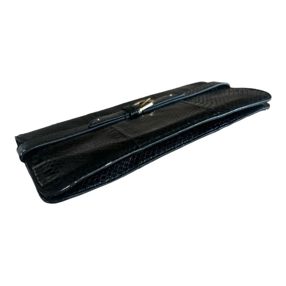 Cole Haan Collection Black Snake skin Clutch